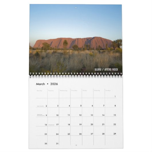 Australië Outback 2025 Kalender (Mar 2026)