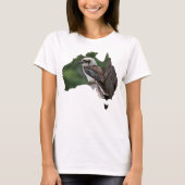 Australië Outline lachen Kookaburra in een boom T-shirt (Voorkant)