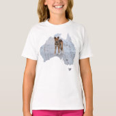Australië Outline Shape Dingo Fraser Island T-shirt (Voorkant)