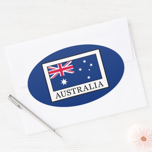 Australië Ovale Sticker (Envelop)
