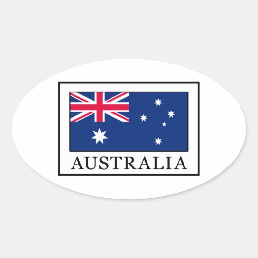 Australië Ovale Sticker (Voorkant)