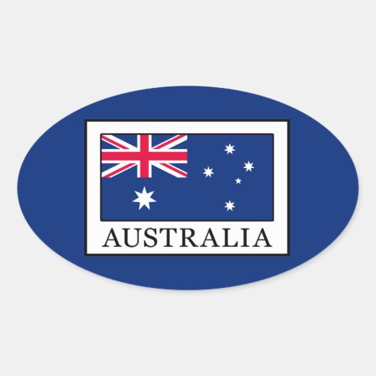 Australië Ovale Sticker (Voorkant)