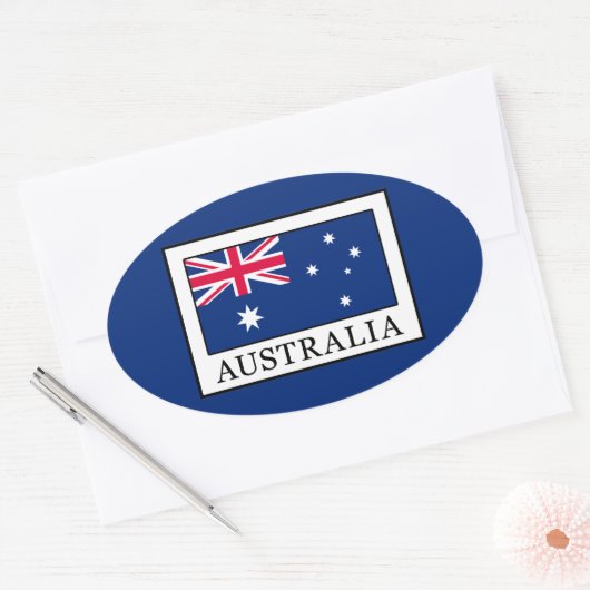 Australië Ovale Sticker (Envelop)