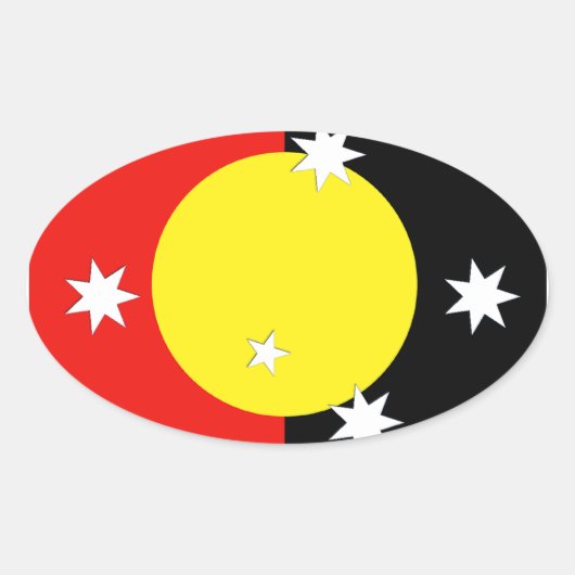 Australië Ovale Sticker (Voorkant)