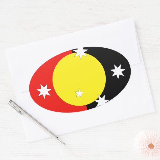 Australië Ovale Sticker (Envelop)