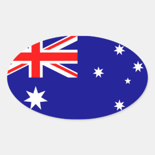 australië ovale sticker