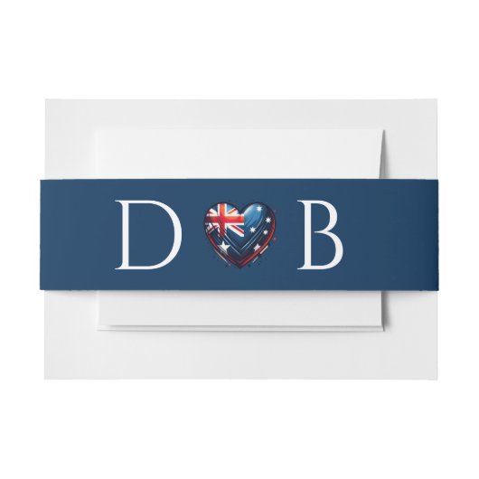 Australië Paar Bruiloft Uitnodigingen Wikkel (Voorkant Voorbeeld)