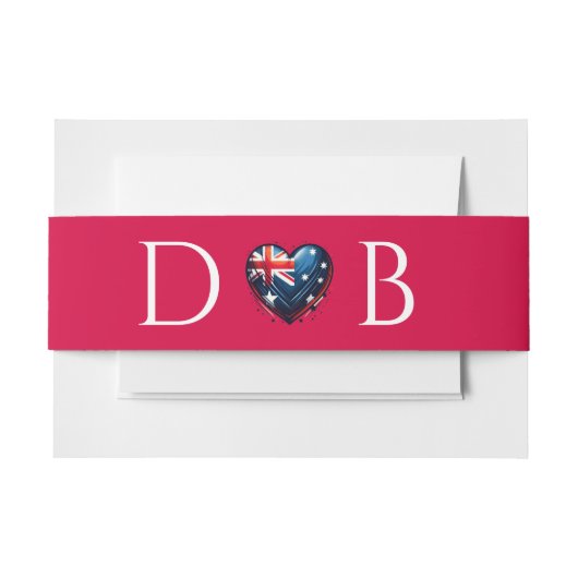 Australië Paar Bruiloft Uitnodigingen Wikkel (Voorkant Voorbeeld)