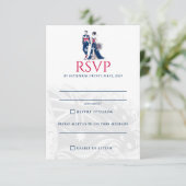 Australië Paar RSVP Kaartje (Staand voorkant)