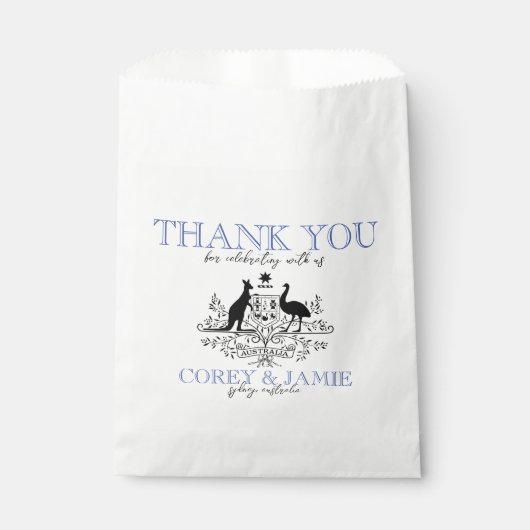 Australië Paspoort Bedankzakje (Voorkant)