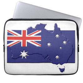 AUSTRALIË - Patriottische computer met vlagplatteg Laptop Sleeve