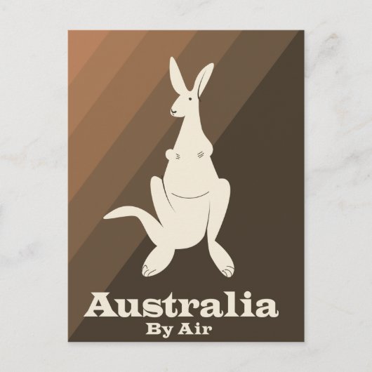 Australië Per Lucht Kangaroo-reisposter. Briefkaart (Voorkant)