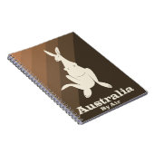 Australië Per Lucht Kangoeroe reisposter. Notitieboek (Rechterzijde)