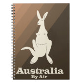 Australië Per Lucht Kangoeroe reisposter. Notitieboek (Voorkant)