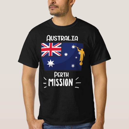 Australië Perth Mormon LDS Mission T-shirt (Voorkant)