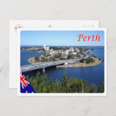 Australië - Perth - Skyline - Briefkaart (Voorkant / Achterkant)