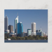 Australië, Perth, skyline van de stad vanaf de riv Briefkaart (Voorkant)