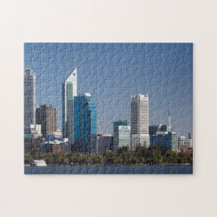 Australië, Perth, stadsaanzicht vanaf Swan River Legpuzzel