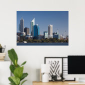 Australië, Perth, stadsaanzicht vanaf Swan River Poster (Thuiskantoor)