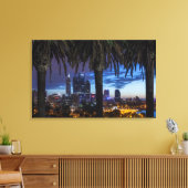 Australië, Perth, stadsprofiel vanuit Kings Park 2 Canvas Afdruk (Insitu (Woonkamer))