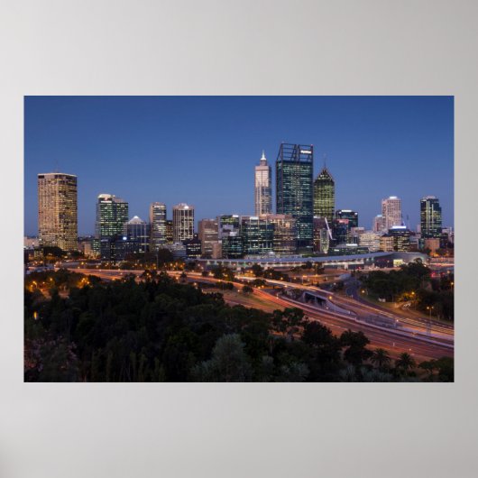 Australië, Perth, stadsprofiel vanuit Kings Park Poster (Voorkant)