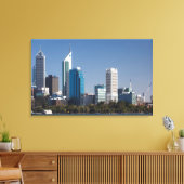 Australië, Perth, stadsprofiel vanuit Swan River Canvas Afdruk (Insitu (Woonkamer))