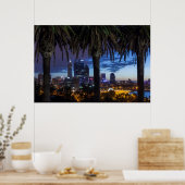 Australië, Perth, stadssilhouet vanuit Kings Park  Poster (Keuken)