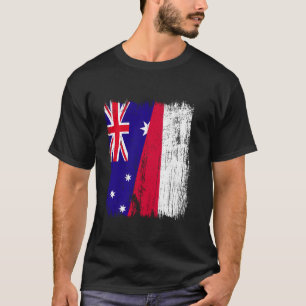 Australië Polen Half Vlag Australische Poolse Afko T-shirt