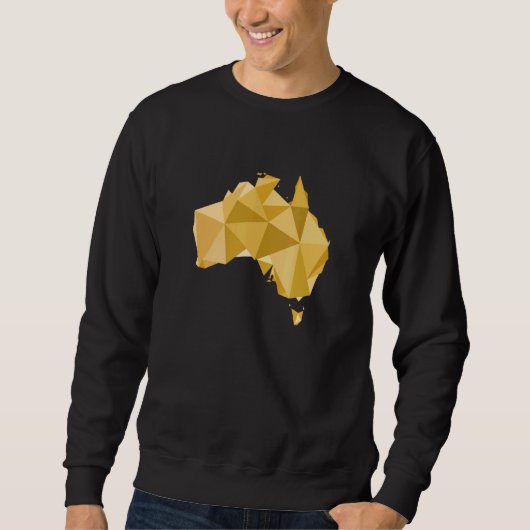 Australië Polygon Style Map Geometric Australië Trui (Voorkant)