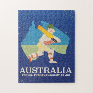 Australië poster voor cricket Vintage Legpuzzel