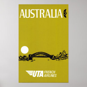Australië Poster voor herstelde Vintage-reis