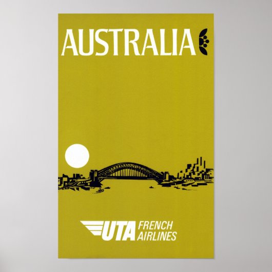 Australië Poster voor herstelde Vintage-reis (Voorkant)