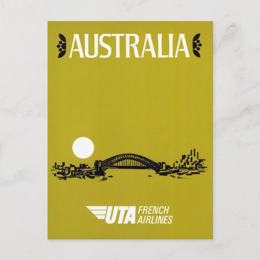 Australië Poster voor herstelde Vintage-reis Briefkaart (Voorkant)