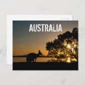 Australië Queensland Bergen Kangoeroe Zonsondergan Briefkaart (Voorkant / Achterkant)