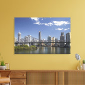 Australië, Queensland, Brisbane, de Brug van het V Canvas Afdruk (Insitu (Woonkamer))