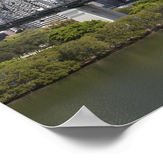 Australië, Queensland, Brisbane, de Brug van het V Poster (Hoek)