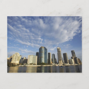 Australië, Queensland, Brisbane, Wolkenkrabbers en Briefkaart