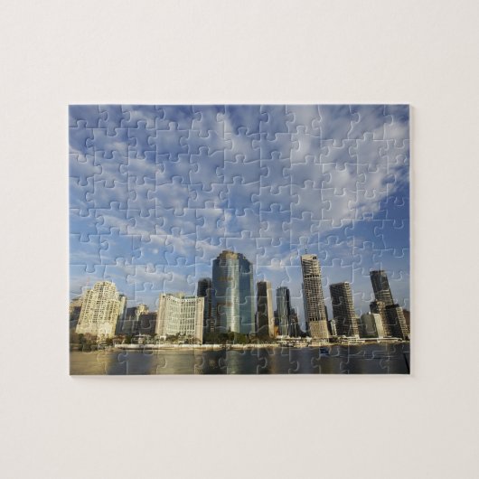 Australië, Queensland, Brisbane, Wolkenkrabbers en Legpuzzel (Horizontaal)