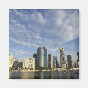Australië, Queensland, Brisbane, Wolkenkrabbers en Magneet