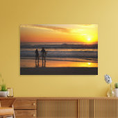 Australië, Queensland, goudkust, surfers op Canvas Afdruk (Insitu (Woonkamer))