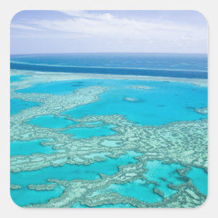Australië, Queensland, Whitsunday Coast, Great 3 Vierkante Sticker
