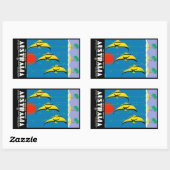 Australië Rechthoekige Sticker (Vel)