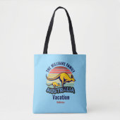 Australië reis Schattige Kangaroo Sunset Custom Bl Tote Bag (Voorkant)