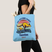 Australië reis Schattige Kangaroo Sunset Custom Bl Tote Bag (Dichtbij)