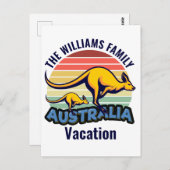 Australië reis Schattige Kangaroo Sunset Custom Briefkaart (Voorkant / Achterkant)