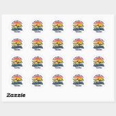 Australië reis Schattige Kangaroo Sunset Custom Ronde Sticker (Vel)