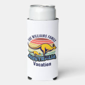 Australië reis Schattige Kangaroo Sunset Custom Seltzer Blikjeskoeler (Seltzer Voorkant)