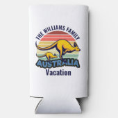 Australië reis Schattige Kangaroo Sunset Custom Seltzer Blikjeskoeler (Achterkant)