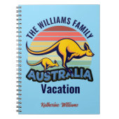 Australië reis Schattige Kangaroo Sunset Custom Tr Notitieboek (Voorkant)