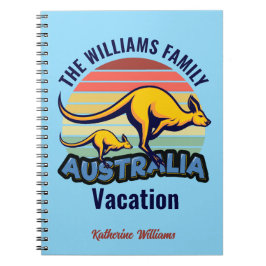 Australië reis Schattige Kangaroo Sunset Custom Tr Notitieboek